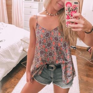 Xs pink patterned tank top !!!